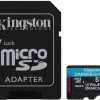 Kingston Canvas Go Plus SDXC 512GB Class 10 U3 V30 A2 UHS-I με αντάπτορα