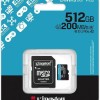 Kingston Canvas Go Plus SDXC 512GB Class 10 U3 V30 A2 UHS-I με αντάπτορα