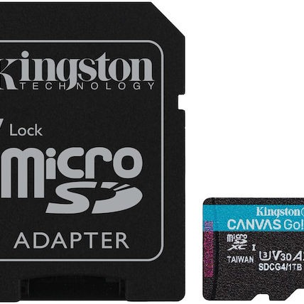 Kingston Canvas Go Plus microSDXC 1.0TB Class 10 U3 V30 A2 με αντάπτορα