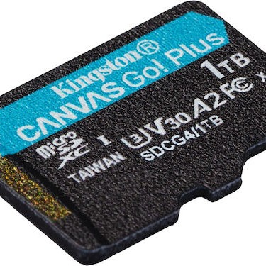 Kingston Canvas Go Plus microSDXC 1.0TB Class 10 U3 V30 A2 με αντάπτορα