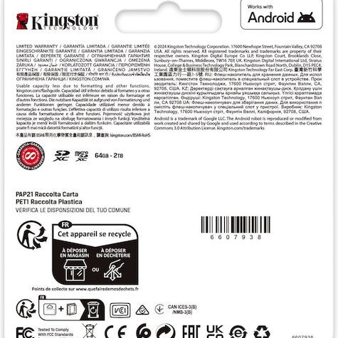 Kingston Canvas Go Plus microSDXC 1.0TB Class 10 U3 V30 A2 με αντάπτορα
