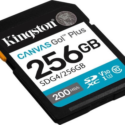 Kingston Canvas Go! SDXC 256GB Class 10 U3 V30 UHS-I