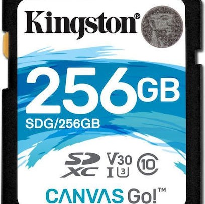 Kingston Canvas Go! SDXC 256GB Class 10 U3 V30 UHS-I