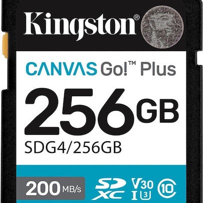 Kingston Canvas Go! SDXC 256GB Class 10 U3 V30 UHS-I
