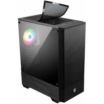 MSI MAG Forge 112R Gaming Midi Tower Κουτί Υπολογιστή με Πλαϊνό Παράθυρο και RGB Φωτισμό Μαύρο