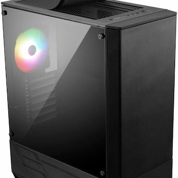 MSI MAG Forge 112R Gaming Midi Tower Κουτί Υπολογιστή με Πλαϊνό Παράθυρο και RGB Φωτισμό Μαύρο