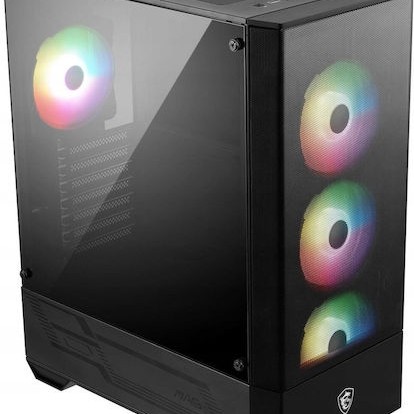 MSI MAG Forge 112R Gaming Midi Tower Κουτί Υπολογιστή με Πλαϊνό Παράθυρο και RGB Φωτισμό Μαύρο