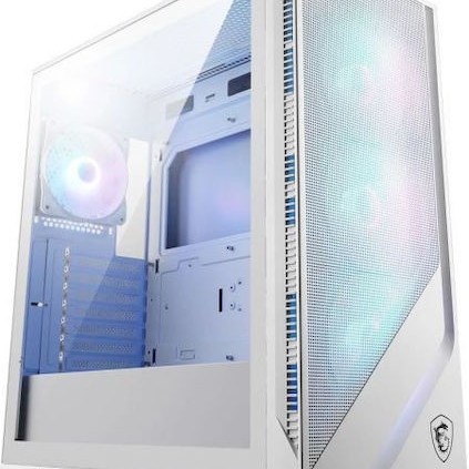 MSI Mag Forge 320R Airflow Gaming Midi Tower Κουτί Υπολογιστή με Πλαϊνό Παράθυρο Λευκό