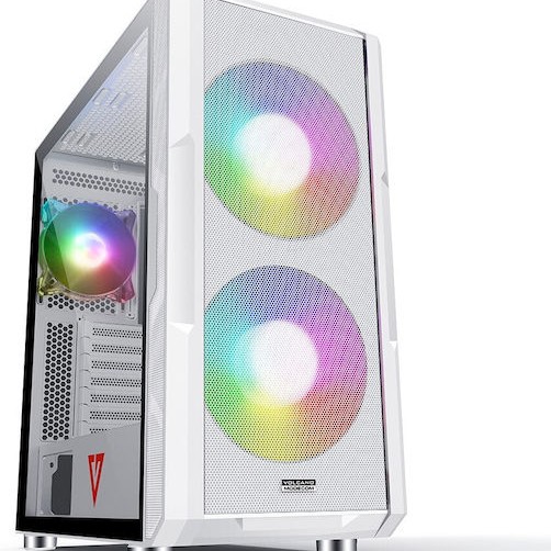 MSI Mag Forge 320R Airflow Gaming Midi Tower Κουτί Υπολογιστή με Πλαϊνό Παράθυρο Λευκό
