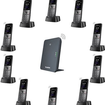 Yealink W79P Ασύρματο Τηλέφωνο IP 10 γραμμών Μαύρο