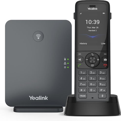 Yealink W78P Ασύρματο Τηλέφωνο IP 10 γραμμών Μαύρο