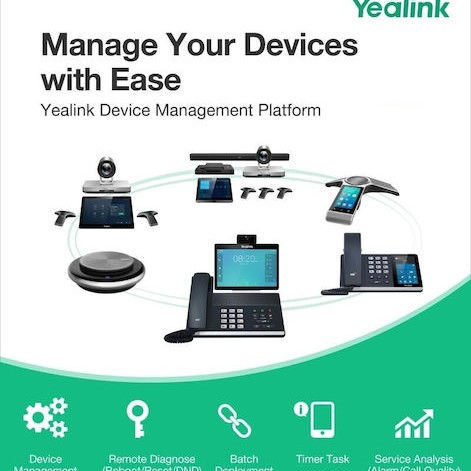 Yealink W78P Ασύρματο Τηλέφωνο IP 10 γραμμών Μαύρο