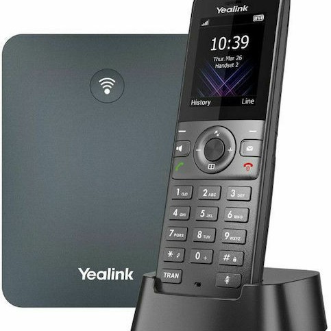 Yealink W73P Ασύρματο Τηλέφωνο IP 10 γραμμών Μαύρο