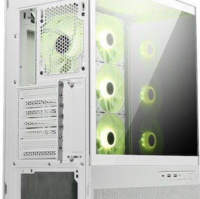 MSI MAG PANO 110R PZ Gaming Midi Tower Κουτί Υπολογιστή με Πλαϊνό Παράθυρο και ARGB Φωτισμό Λευκό