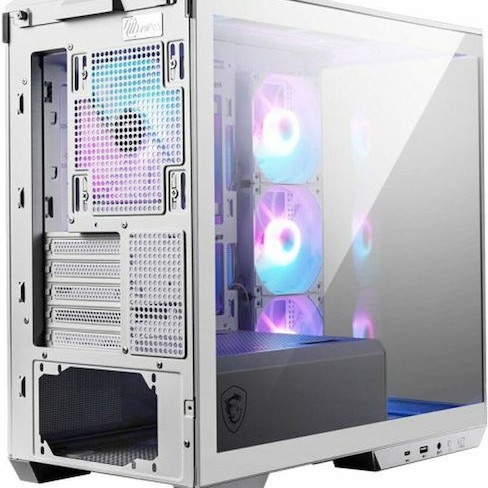 MSI MAG Pano M100R Gaming Micro Tower Κουτί Υπολογιστή με Πλαϊνό Παράθυρο Λευκό