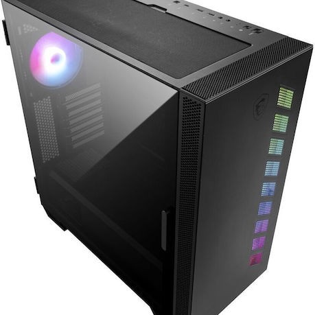 MSI MAG Vampiric 300R Gaming Midi Tower Κουτί Υπολογιστή με Πλαϊνό Παράθυρο και RGB Φωτισμό Μαύρο
