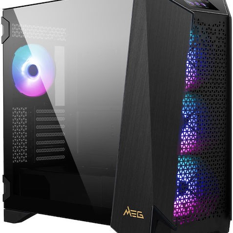 MSI Meg Prospect 700R Gaming Midi Tower Κουτί Υπολογιστή με RGB Φωτισμό Μαύρο