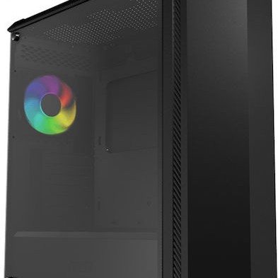 MSI Mpg Gungnir 100 Gaming Midi Tower Κουτί Υπολογιστή με Πλαϊνό Παράθυρο και RGB Φωτισμό Μαύρο