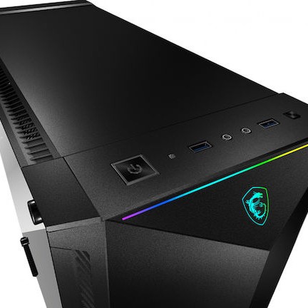 MSI Mpg Gungnir 100 Gaming Midi Tower Κουτί Υπολογιστή με Πλαϊνό Παράθυρο και RGB Φωτισμό Μαύρο
