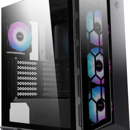 MSI MPG Gungnir 110R Gaming Midi Tower Κουτί Υπολογιστή με Πλαϊνό Παράθυρο και RGB Φωτισμό Μαύρο