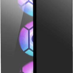 MSI MPG Gungnir 110R Gaming Midi Tower Κουτί Υπολογιστή με Πλαϊνό Παράθυρο και RGB Φωτισμό Μαύρο