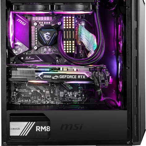 MSI MPG Gungnir 110R Gaming Midi Tower Κουτί Υπολογιστή με Πλαϊνό Παράθυρο και RGB Φωτισμό Μαύρο