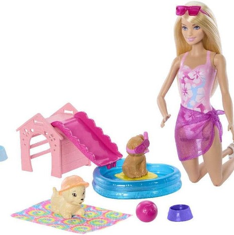 Barbie Pool Party Κουταβακια Κούκλα για 3+ Ετών (Διάφορα Σχέδια) 1τμχ