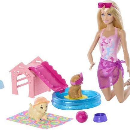 Barbie Pool Party Κουταβακια Κούκλα για 3+ Ετών (Διάφορα Σχέδια) 1τμχ