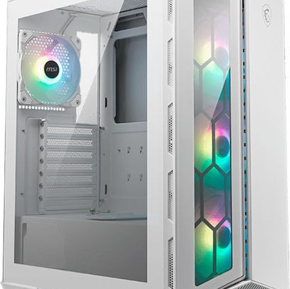 MSI MPG Gungnir 110R Gaming Midi Tower Κουτί Υπολογιστή με Πλαϊνό Παράθυρο και RGB Φωτισμό White