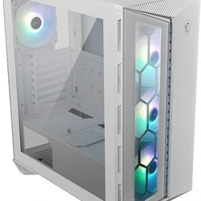 MSI MPG Gungnir 110R Gaming Midi Tower Κουτί Υπολογιστή με Πλαϊνό Παράθυρο και RGB Φωτισμό White