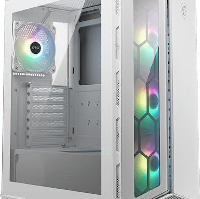 MSI MPG Gungnir 110R Gaming Midi Tower Κουτί Υπολογιστή με Πλαϊνό Παράθυρο και RGB Φωτισμό White