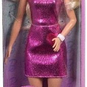 Barbie Κούκλα Fashionistas Deluxe Style #230 με Mίνι Μεταλλικό Ροζ Φόρεμα με Κόψιμο-Καρδιά, Ξανθά Μαλλιά για 3+ Ετών (Διάφορα Σχέδια) 1τμχ