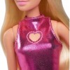Barbie Κούκλα Fashionistas Deluxe Style #230 με Mίνι Μεταλλικό Ροζ Φόρεμα με Κόψιμο-Καρδιά, Ξανθά Μαλλιά για 3+ Ετών (Διάφορα Σχέδια) 1τμχ