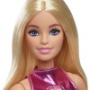 Barbie Κούκλα Fashionistas Deluxe Style #230 με Mίνι Μεταλλικό Ροζ Φόρεμα με Κόψιμο-Καρδιά, Ξανθά Μαλλιά για 3+ Ετών (Διάφορα Σχέδια) 1τμχ