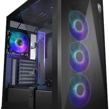 MSI MPG GUNGNIR 300R AIRFLOW Midi Tower Κουτί Υπολογιστή με Πλαϊνό Παράθυρο και RGB Φωτισμό Μαύρο