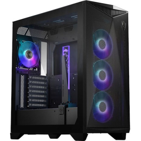 MSI MPG GUNGNIR 300R AIRFLOW Midi Tower Κουτί Υπολογιστή με Πλαϊνό Παράθυρο και RGB Φωτισμό Μαύρο