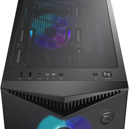 MSI MPG GUNGNIR 300R AIRFLOW Midi Tower Κουτί Υπολογιστή με Πλαϊνό Παράθυρο και RGB Φωτισμό Μαύρο