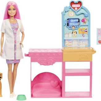 Barbie Ιατρείο Για Ζωάκια Κούκλα για 4+ Ετών