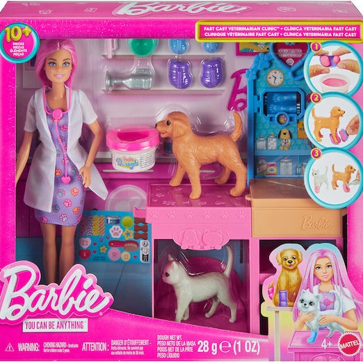 Barbie Ιατρείο Για Ζωάκια Κούκλα για 4+ Ετών
