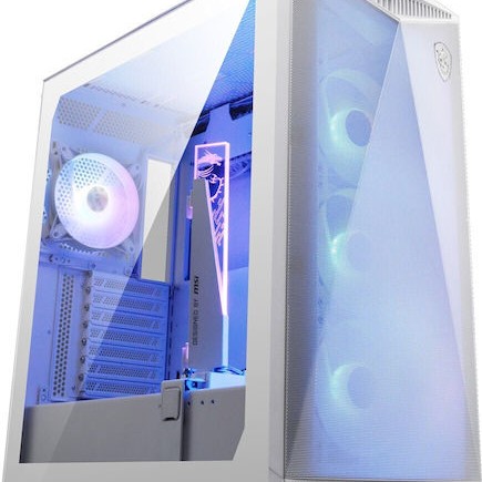 MSI MPG GUNGNIR 300R AIRFLOW Gaming Midi Tower Κουτί Υπολογιστή με Πλαϊνό Παράθυρο και RGB Φωτισμό Λευκό