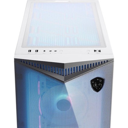 MSI MPG GUNGNIR 300R AIRFLOW Gaming Midi Tower Κουτί Υπολογιστή με Πλαϊνό Παράθυρο και RGB Φωτισμό Λευκό