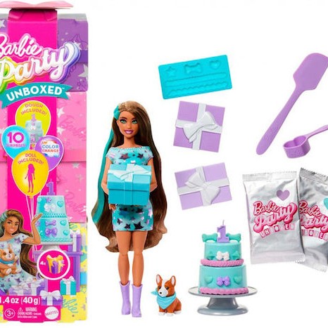 Barbie Party Unboxed Κούκλα για 3+ Ετών