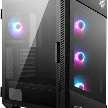 MSI MPG Velox 100R Gaming Midi Tower Κουτί Υπολογιστή με Πλαϊνό Παράθυρο Μαύρο