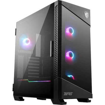MSI MPG Velox 100R Gaming Midi Tower Κουτί Υπολογιστή με Πλαϊνό Παράθυρο Μαύρο