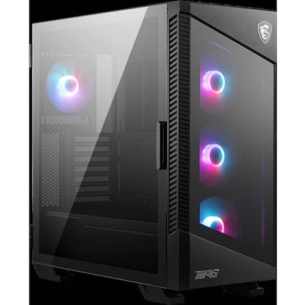 MSI MPG Velox 100R Gaming Midi Tower Κουτί Υπολογιστή με Πλαϊνό Παράθυρο Μαύρο