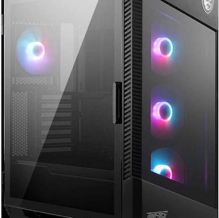 MSI MPG Velox 100R Gaming Midi Tower Κουτί Υπολογιστή με Πλαϊνό Παράθυρο Μαύρο