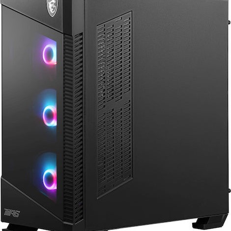 MSI MPG Velox 100R Gaming Midi Tower Κουτί Υπολογιστή με Πλαϊνό Παράθυρο Μαύρο