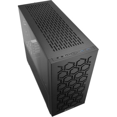 Sharkoon MS-Y1000 Midi Tower Κουτί Υπολογιστή με Πλαϊνό Παράθυρο Μαύρο