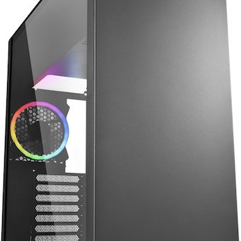 Sharkoon Pure Steel RGB Gaming Midi Tower Κουτί Υπολογιστή με Πλαϊνό Παράθυρο Μαύρο