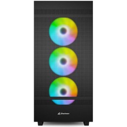 Sharkoon Rebel C50 RGB Gaming Midi Tower Κουτί Υπολογιστή με Πλαϊνό Παράθυρο Μαύρο